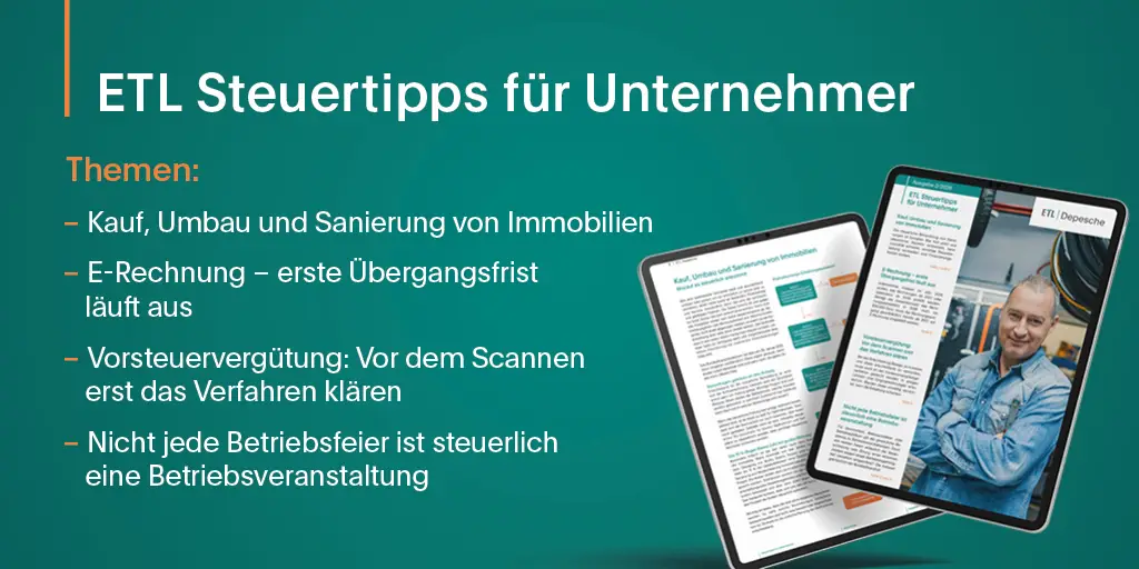 ETL Steuertipps für Unternehmer